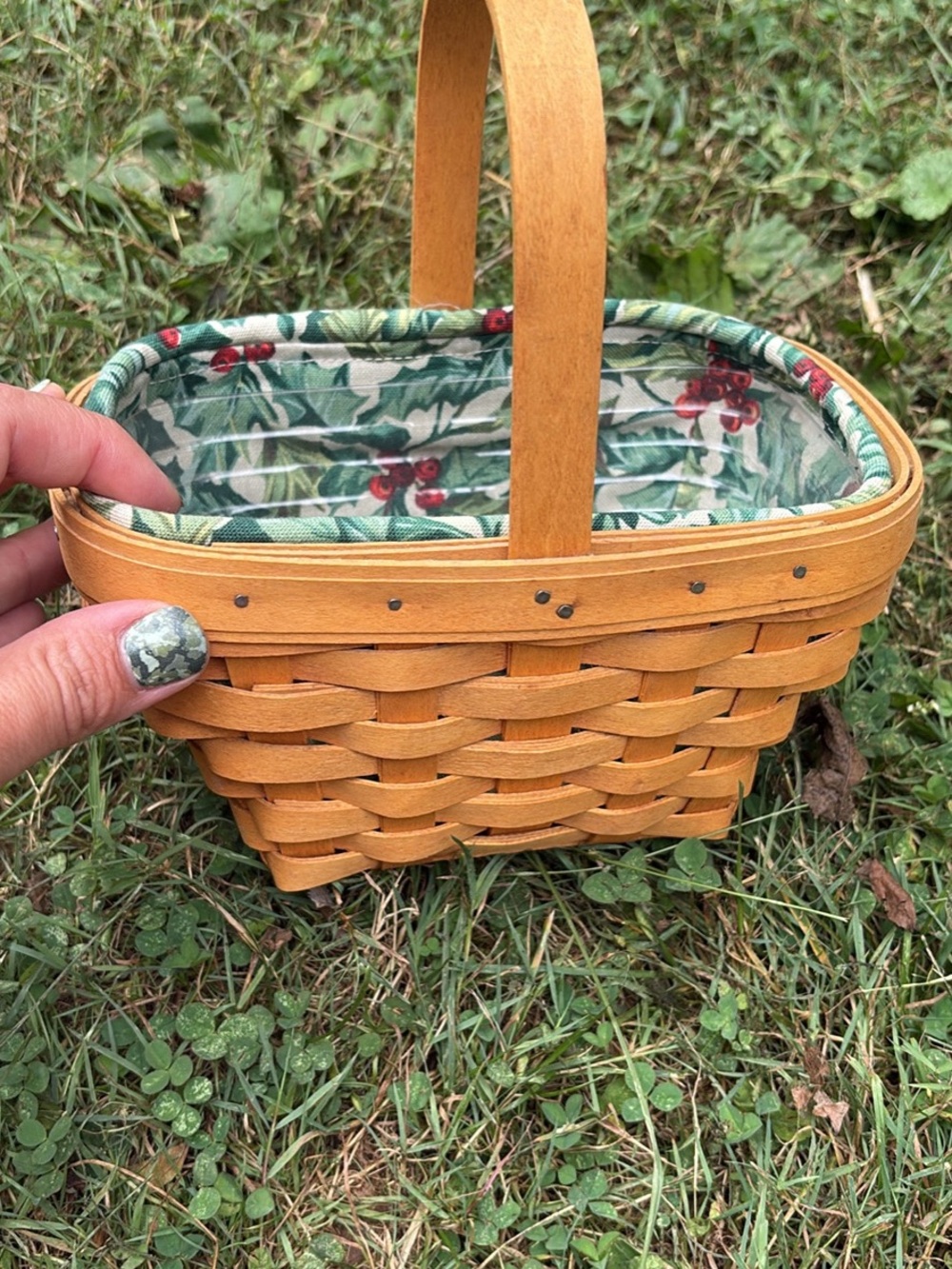 Longaberger Small comforts basket with liner